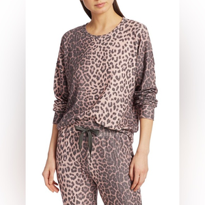 Sundry Animal Print Drapey‎ Sweatshirt Size 3
